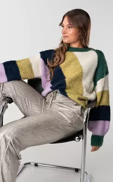 Striped sweater with colours | Green Yellow | Guts & Gusto