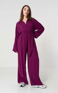 Jumpsuit with bow detail | Purple | Guts & Gusto