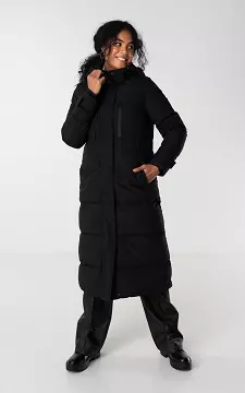 Long lined jacket with zipper | Black | Guts & Gusto