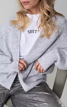 Basic knitted cardigan | Light Grey | Guts & Gusto